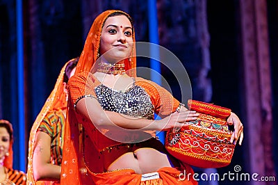 Bollywood arrives to Barcelona with the musical Bollywood Love Story, performed at Theatre Victoria Editorial Stock Photo