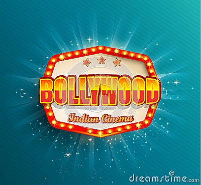 Bollywood Indian Cinema Film frame Vector Illustration