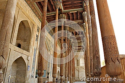 Bolo Haouz Mosque in Bukhara Stock Photo