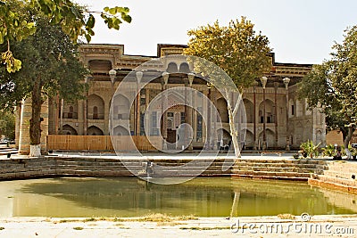 Bolo Haouz Mosque in Bukhara Stock Photo