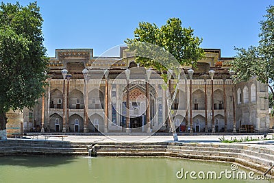 Bolo house mosque is located in the historical part of Bukhara. Stock Photo