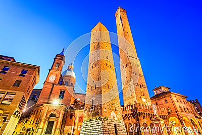 Bologna, Emilia-Romagna - Italy - Due Torri Stock Photo