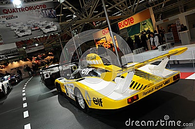 BOLOGNA, ITALY - DECEMBER 2, 2010: ALPINE RENAULT A442 Le Mans 24hrs of 1978 exibited at the Bologna Motor Show. Editorial Stock Photo