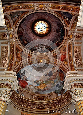 Inside of the Basilica of San Domenico is a major churches in Bologna, Editorial Stock Photo