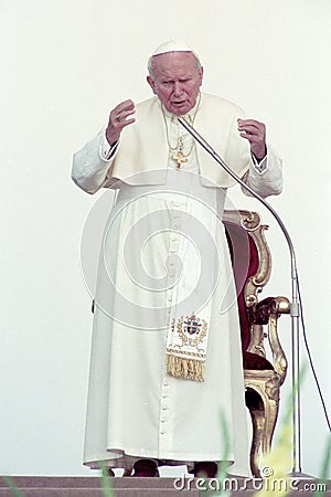 Pope John Paul II, Karol Wojtyla Editorial Stock Photo
