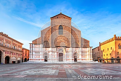 Bologna, Italy. View of Basilica di San Petronio Stock Photo