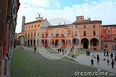 Bologna - Piazza Santo Stefano Editorial Stock Photo