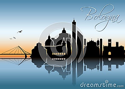 Bologna skyline - Italy - illustration Vector Illustration