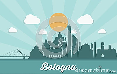 Bologna skyline - Italy - vector illustration Vector Illustration