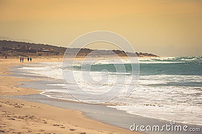 Bolonia beach a coastal village in the municipality of Tarifa in Stock Photo