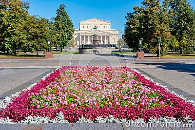 Bolshoi theatre Big theater building in Moscow, Russia Editorial Stock Photo
