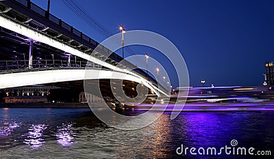 Bolshoy Ustinsky Bridge in Moscow, Russia Stock Photo