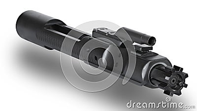 Bolt carrier group for an assault rifle Stock Photo