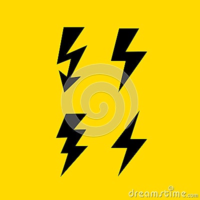 Bolt thunder arrow vector icon Vector Illustration
