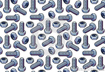 Bolts and nuts Vector Illustration
