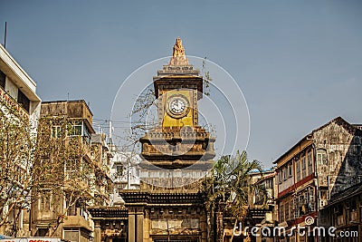 Bomanjee Hormarjee Wadia Clock Tower Perin Nariman St, Stock Photo