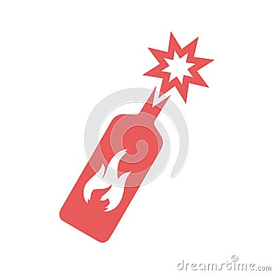 Bomb, attack, exploding, dynamite, TNT icon Vector Illustration