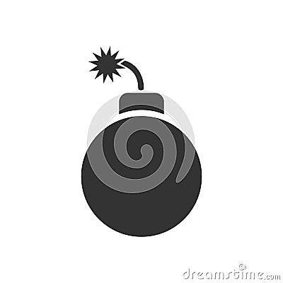 Bomb icon flat Vector Illustration