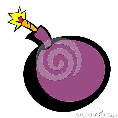 Bomb icon, icon cartoon Vector Illustration