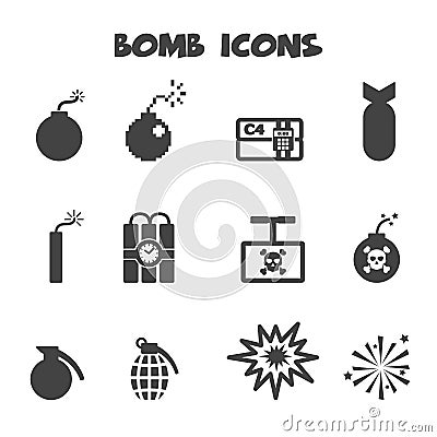 Bomb icons Vector Illustration