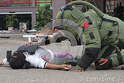 Bomb squad Editorial Stock Photo