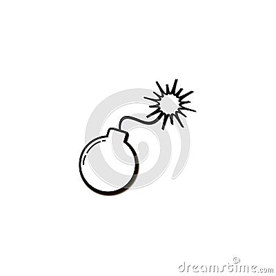 Bomb vector icon Vector Illustration