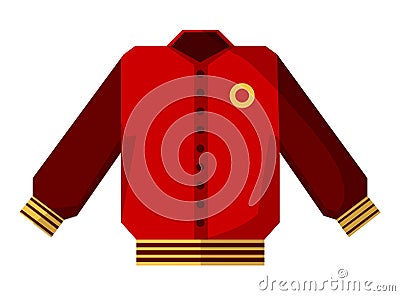 Bomber jacket, fashionable clothes for youth teen Vector Illustration