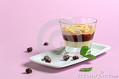 Bombon coffee in glass Stock Photo