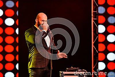 Bombox singer Vahtang Kalandadze performing on stage during the Big Apple Music Awards 2016 Concert Editorial Stock Photo