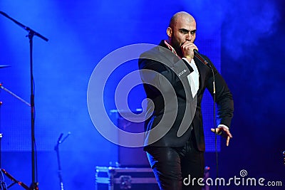 Bombox singer Vahtang Kalandadze performing on stage during the Big Apple Music Awards 2016 Concert Editorial Stock Photo