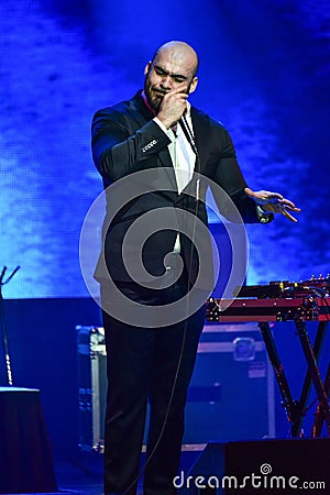 Bombox singer Vahtang Kalandadze performing on stage during the Big Apple Music Awards 2016 Concert Editorial Stock Photo
