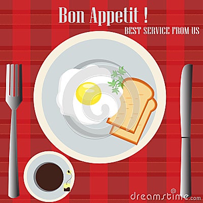 Bon appetit Vector Illustration