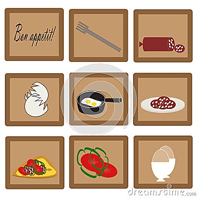 Bon appetit Vector Illustration