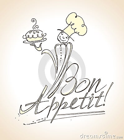 Bon Appetit! Vector Illustration