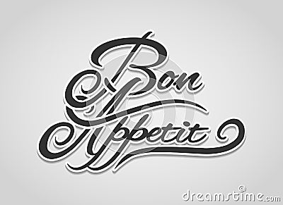 Bon Appetit vector lettering Vector Illustration