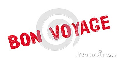 Bon Voyage rubber stamp Vector Illustration