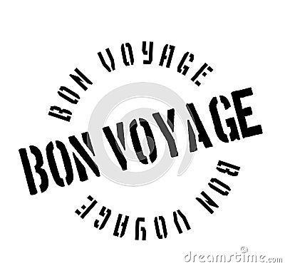 Bon Voyage rubber stamp Vector Illustration