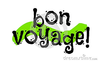 Bon voyage sticker Vector Illustration