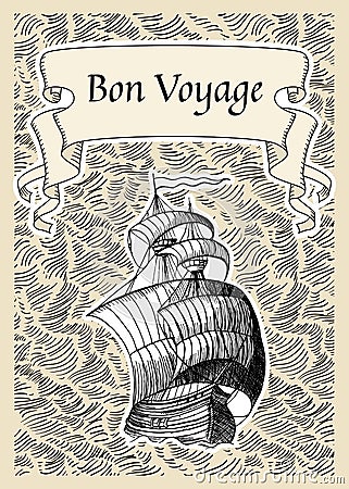 Bon Voyage Vector Illustration