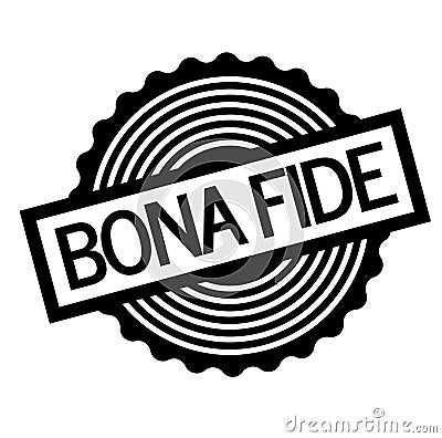 Bona fide stamp on white Vector Illustration