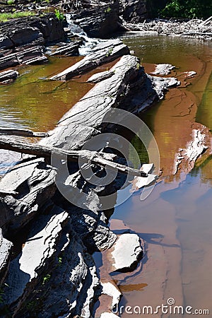 Bonanza Falls, Upper peninsula Michigan Stock Photo