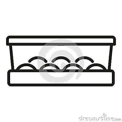 Bonbon box icon outline vector. Takeaway food Vector Illustration