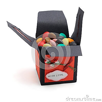 Bonbonniere with sweets Stock Photo