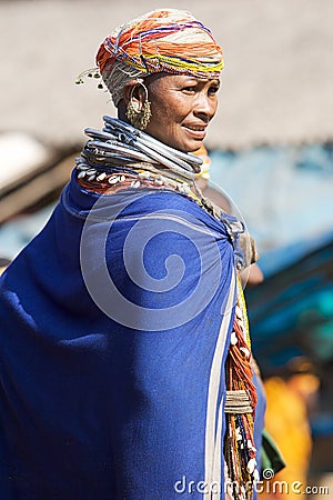 Bonda tribal woman Editorial Stock Photo