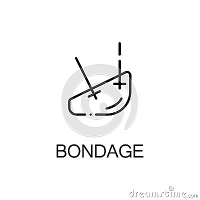 Bondage flat icon or logo for web design Vector Illustration