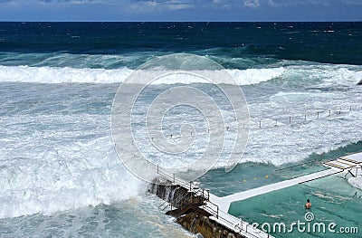 Bondi Iceberg's swimming pools with ocean view Stock Photo