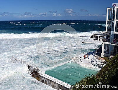 Bondi Iceberg's swimming pools with ocean view Editorial Stock Photo