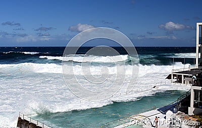 Bondi Iceberg's swimming pools with ocean view Editorial Stock Photo