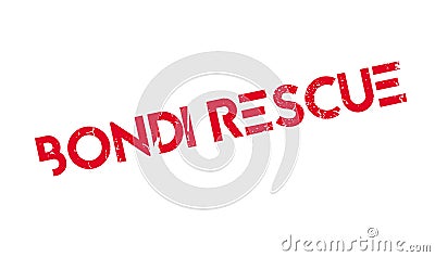 Bondi Rescue rubber stamp Vector Illustration