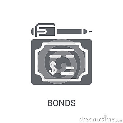Bonds icon. Trendy Bonds logo concept on white background from C Vector Illustration
